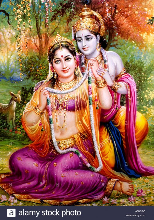 Rama and Sita Hindu Gods Stock Photo: 6625707 - Alamy