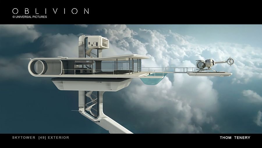 The beautiful modernistic Sky Tower from the movie 'Oblivion ...