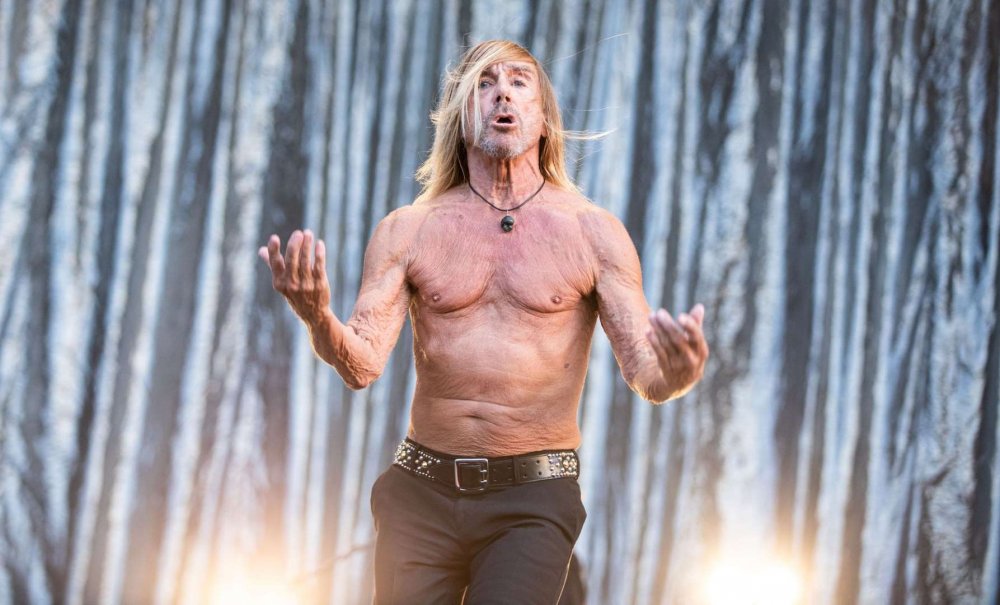 Slide 7 of 41: In September 2019, Iggy Pop released his 18th studio album, Free. The punk icon still performs, shirtless, like he did back in the ’70s!