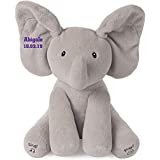 GUND Personalized Baby Animated Flappy The Elephant Plush Toy (Embroidered)