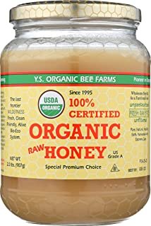 YS Organic Bee Farms CERTIFIED ORGANIC RAW HONEY 100% CERTIFIED ORGANIC HONEY Raw, Unprocessed, Unpasteurized - Kosher 32o...