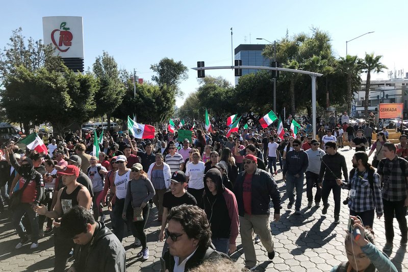Shouting 'Mexico First,' Hundreds In Tijuana March Against Migrant ...