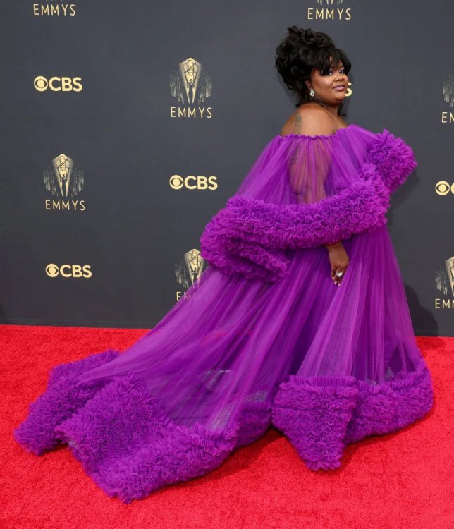 Nicole Byer attends the 73rd Primetime Emmy Awards on Sept. 19 at L.A. LIVE in Los Angeles. (Photo: Rich Fury/Getty Images)