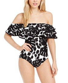 Off-The-Shoulder One-Piece Swimsuit