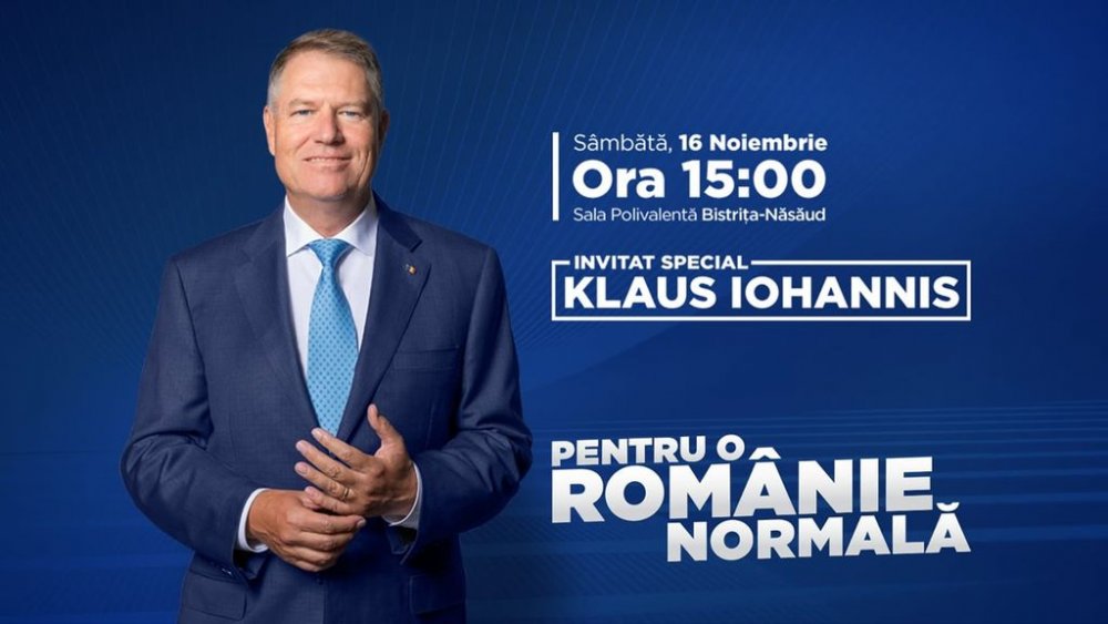 Presedintele Klaus Iohannis, intalnire electorala la Sala Polivalenta din  Bistrita