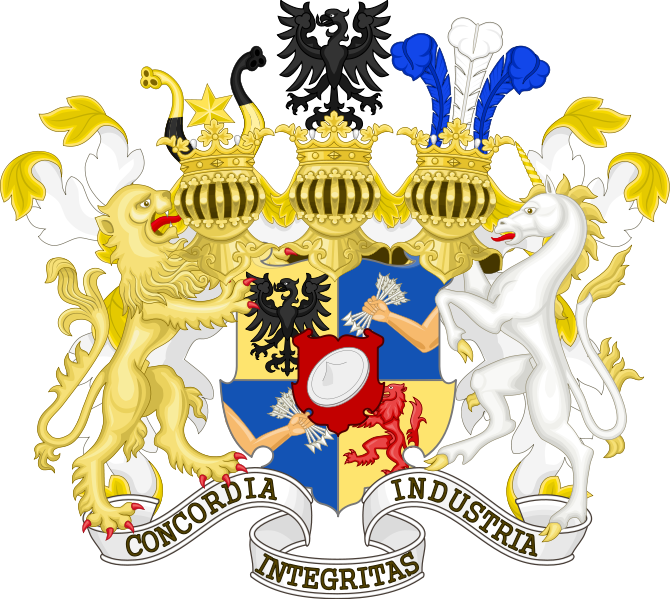 File:Great coat of arms of Rothschild family.svg