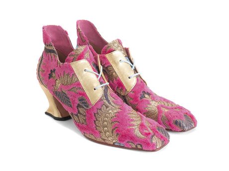 Eminence Pink Jacquard Jacquard lace-up heel
