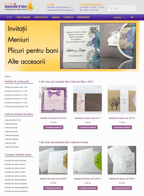 Invitatii de nunta si botez