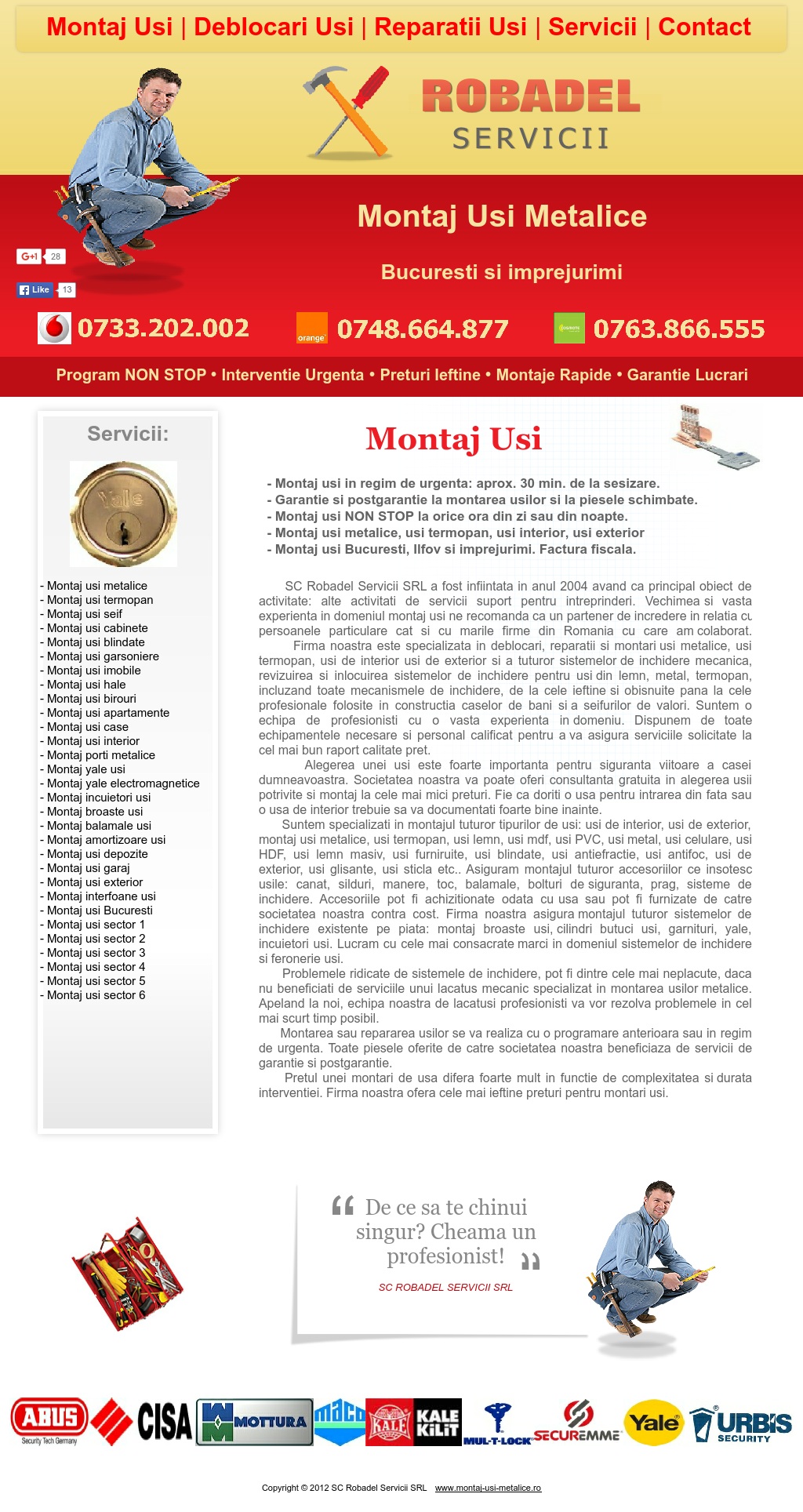 Montaj usi metalice