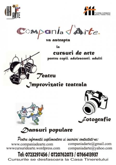 Cursuri de actorie, improvizatie teatrala, dansuri populare si fotografie