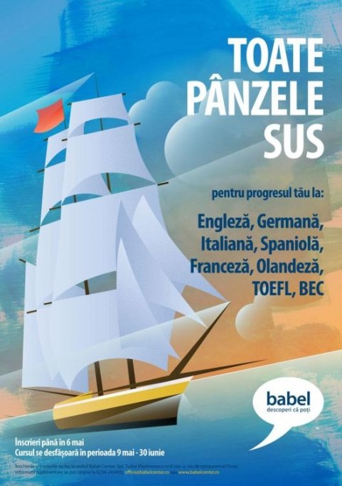 Noi cursuri la Babel Center din 9 Mai - Inscrieri pana in 6 Mai
