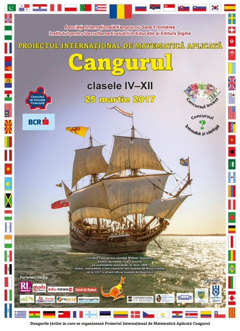 Proiectul International de Matematica Aplicata Cangurul, clasele IV-XII!
