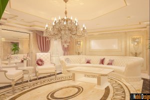 Design interior clasic de lux pentru case, realizat in Pitesti