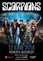 Rockul e pentru totdeauna - Scorpions, pe 12 iunie 2018 la București, în cadrul Crazy World Tour