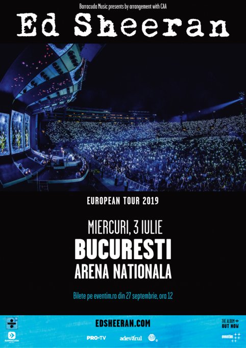 Ed Sheeran anunță primul său concert in România