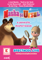 Indragitele personaje Masha si Ursul se intorc in Romania cu un nou spectacol in luna mai