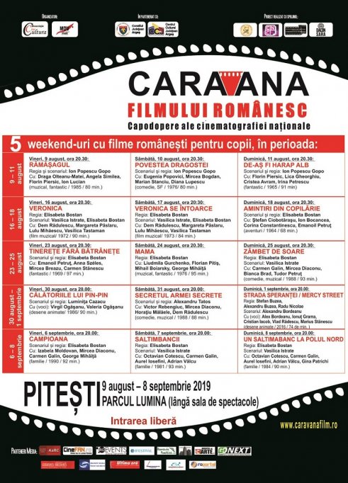„Caravana filmului românesc”: cinci weekend-uri cu filme pentru copii,  la Pitești