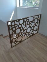 Balustrada metalica cu model cercuri - simbol al echilibrului