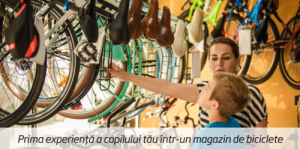 Prima experiență a copilului tău într-un magazin de biciclete
