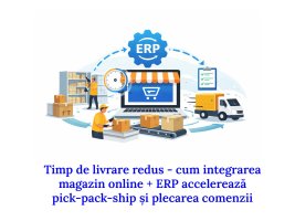 Timp de livrare redus, cum integrarea magazin online + ERP accelerează pick-pack-ship și plecarea comenzii