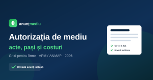 Autorizația de mediu: acte necesare, pași și costuri pentru firme în 2026