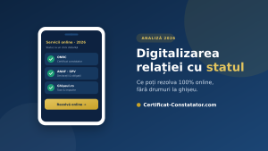 Digitalizarea relației cu statul: ce poți rezolva 100% online în 2026
