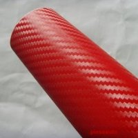 Rola folie carbon 3D rosie latime 1.27mx30m