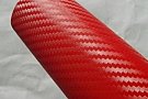 Rola folie carbon 3D rosie latime 1.27mx30m