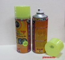 Spray vopsea cauciucata detasabila,galben fluorescent,400ml
