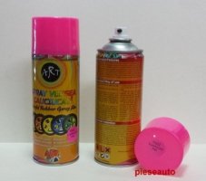 Spray vopsea cauciucata detasabila,roz fluorescent,400ml