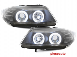 Faruri BMW E90/E91 3er_2 CCFL Angel Eyes Negru