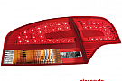 Lumini LED spate Audi A4 Lim. 04-08 rosu / cristal