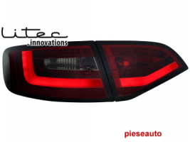 Stopuri LED Audi A4 B8 (8K) Avant rosu / fumuriu -