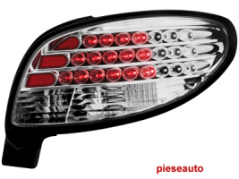Stopuri LED Peugeot 206 98-09 rosu/cristal