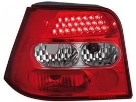 Stopuri LED VW Golf IV 97-04  rosu/cristal