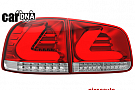 Stopuri LED VW Touareg Lightbar argintiu / rosu / clar CAR DNA