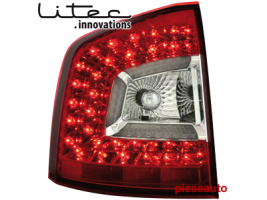 Stopuri LITEC LED Skoda Octavia 1Z 04+  rosu/cristal