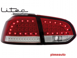 Stopuri LITEC LED VW Golf VI LED semnal rosu/cristal